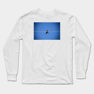 Tightrope Bird/ Swiss Artwork Photography Long Sleeve T-Shirt